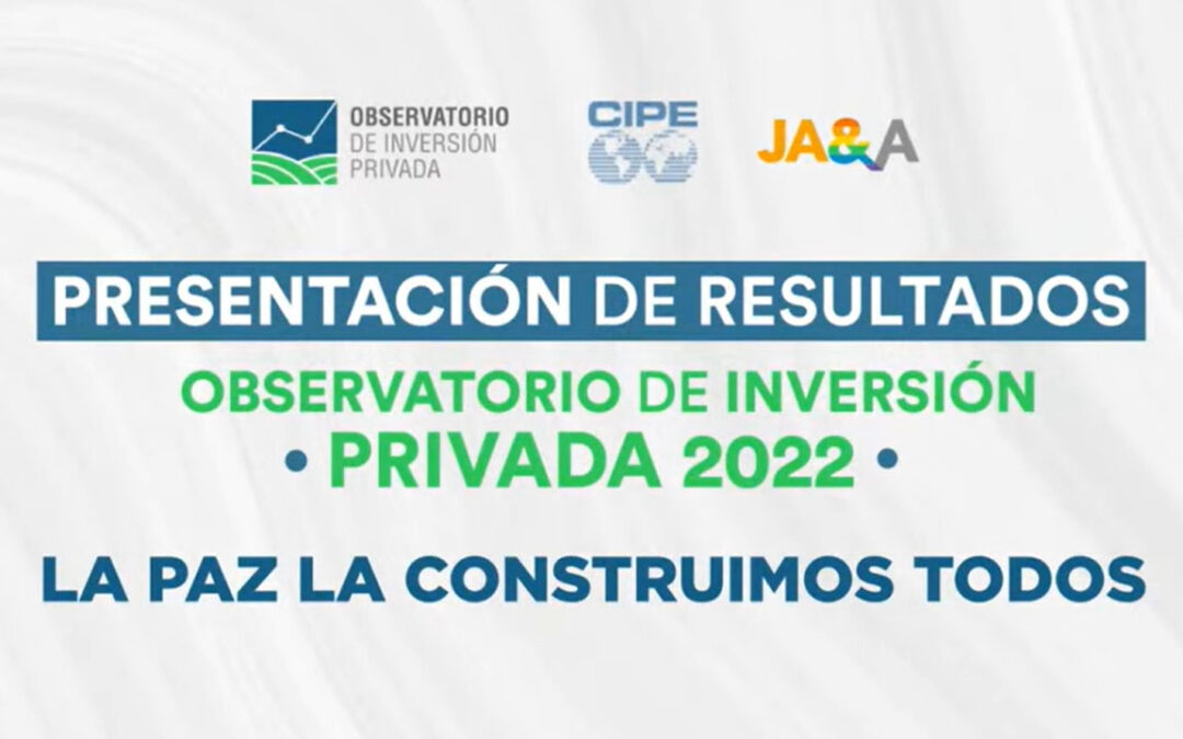 Observatorio de Inversión Privada | Resultados 2021